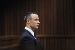 photo shows oscar pistorius in the courtroom.