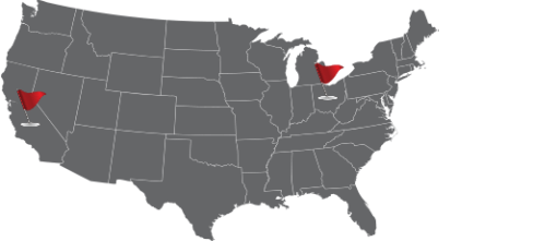 Evidence Room service locations map across the United States